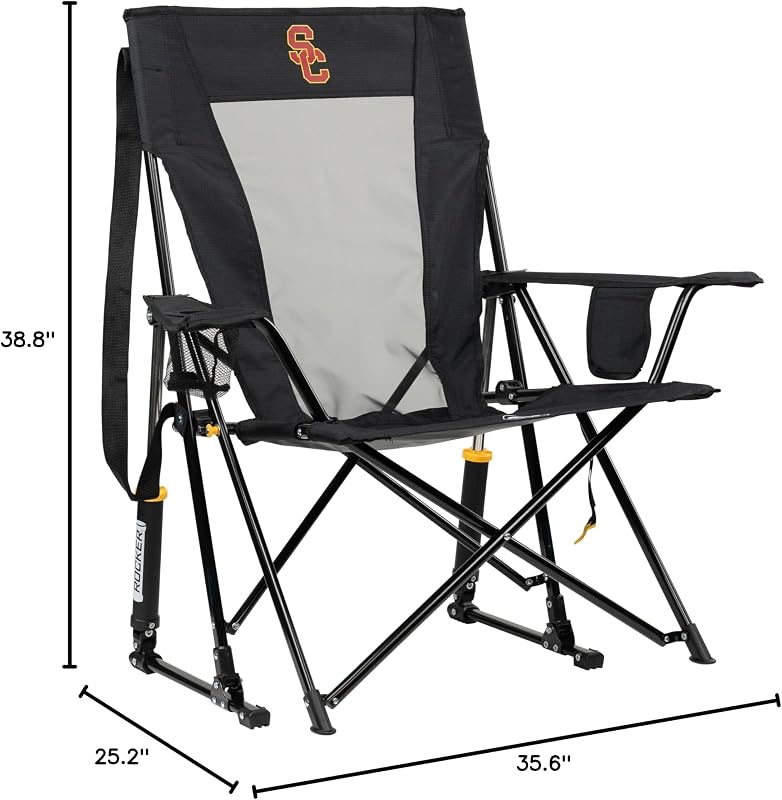 Silla camping plegable con reposabrazos y soporte bebidas