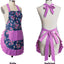 Delantal floral mujer bolsillos ajustable cocina