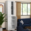 Sistema armario madera 21.38pulg 6 estantes color blanco