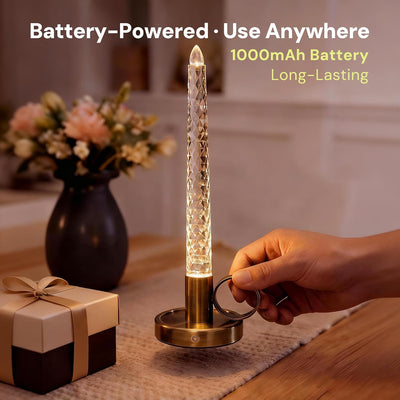 Velas falsas recargables 3 niveles brillo 10pulg