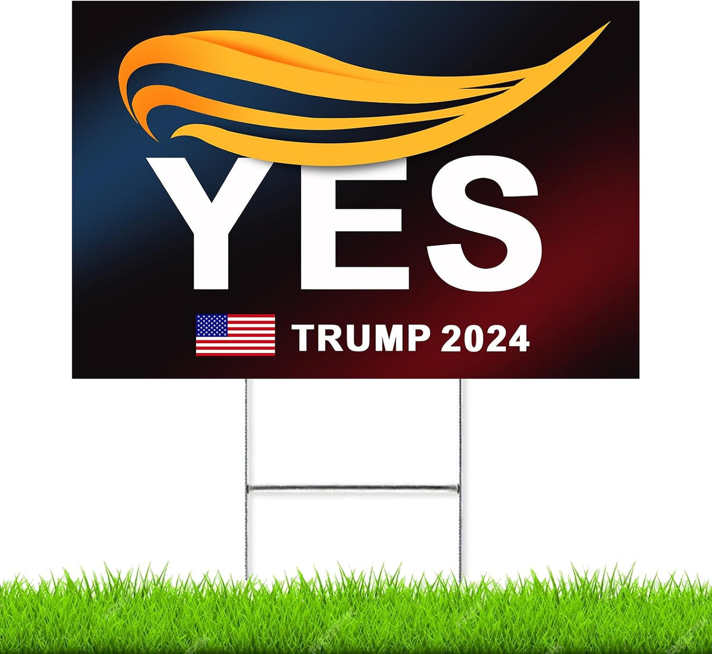 Letreros Trump Yard 18x12pulg doble cara resistentes decoloración
