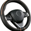 Funda volante coche cuero suave 15" antiderrap negro