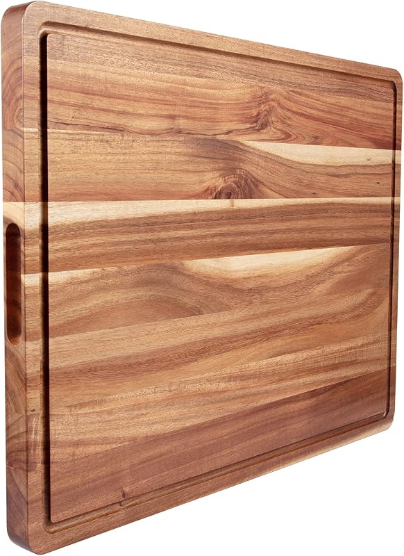 Tabla cortar madera acacia 1.2pulg grosor reversible con