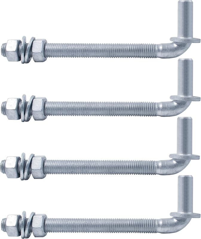 Bisagra puerta J-Bolt galvanizado 5/8 para valla cadena