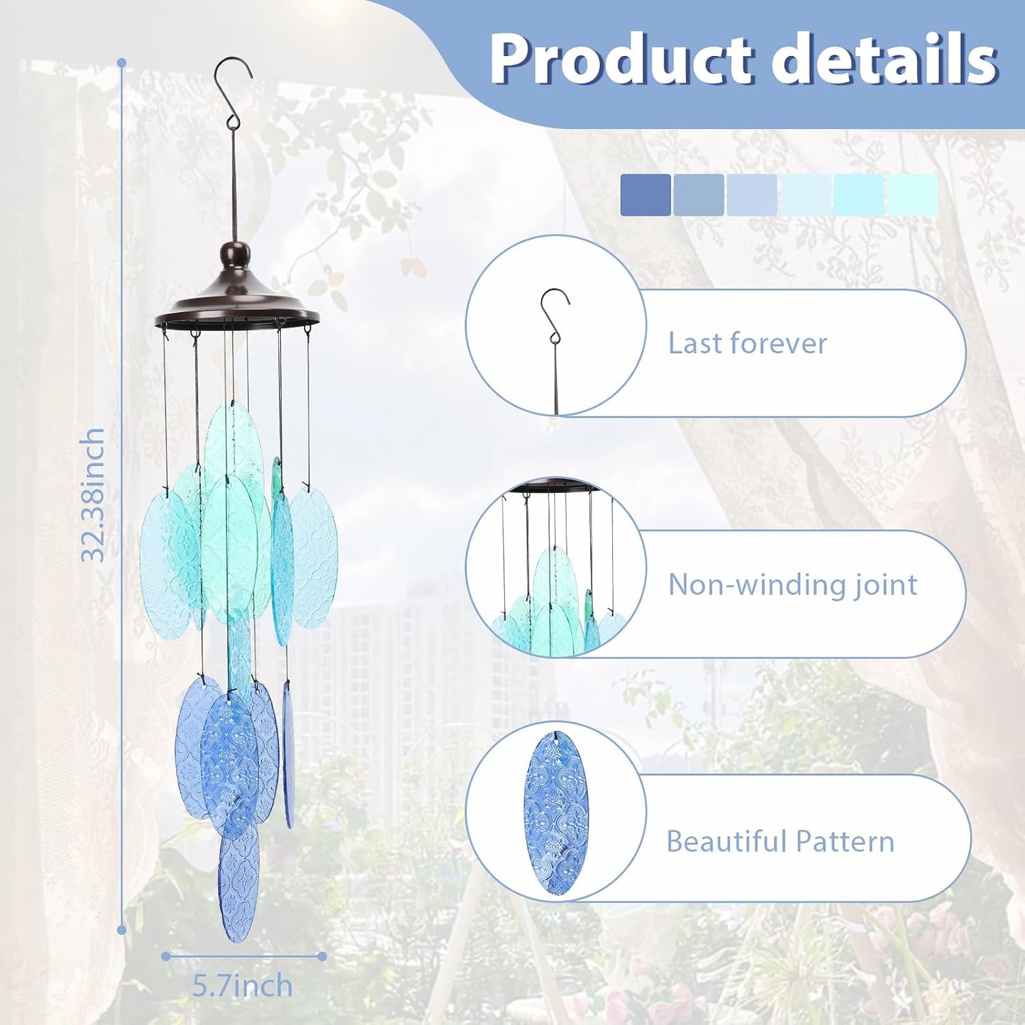 Campanillas de viento para exterior jardín decoración