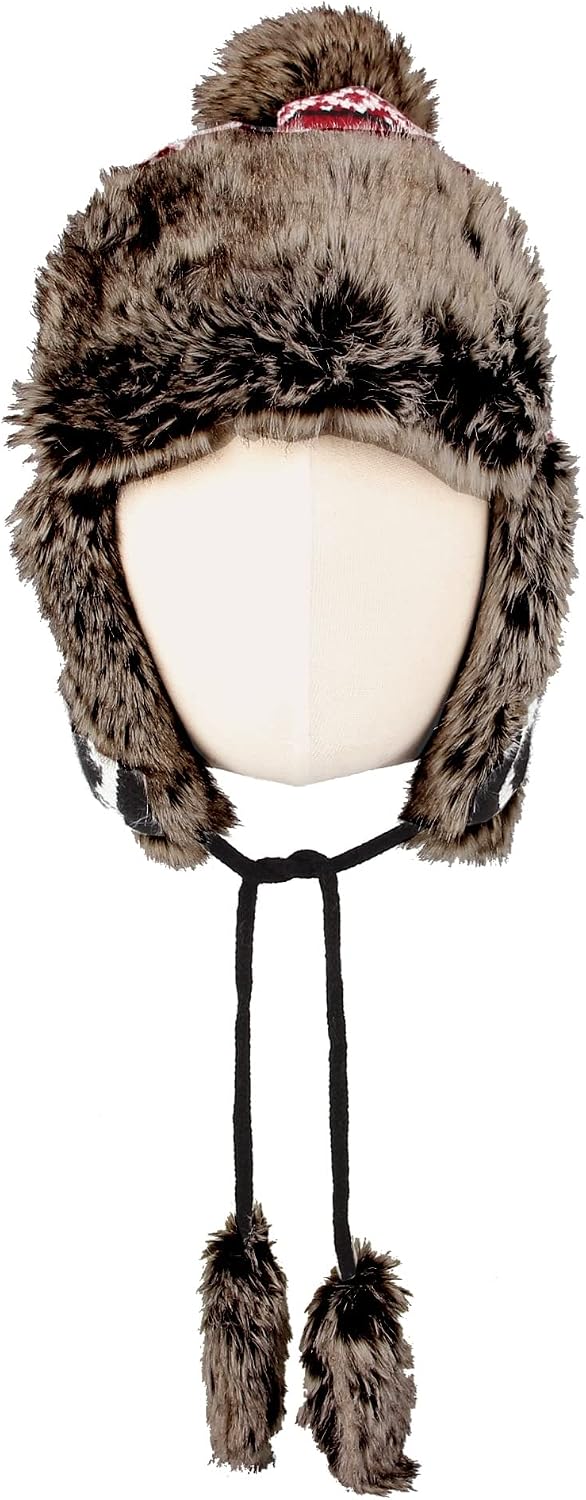 Gorro lana Fair Isle con orejeras FZ70021