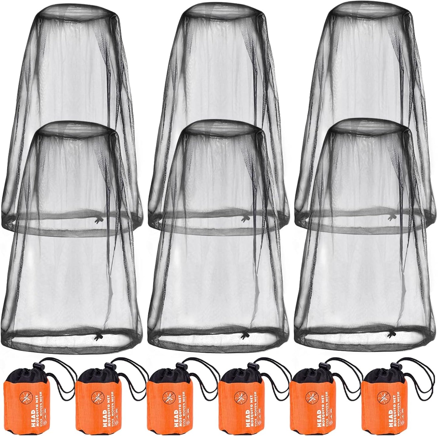6 Fundas Mosquitos Red para Cabeza Malla Protección