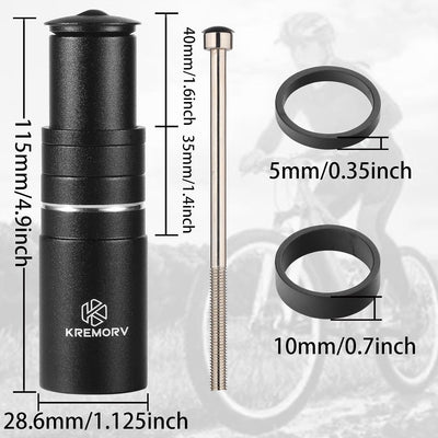 Extensor elevador vástago bicicleta aluminio MTB