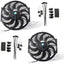 Set 2 Ventiladores Eléctricos 12V 12" Negro