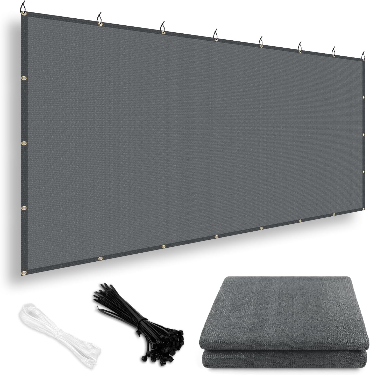Cubierta sombra pérgola 10x12ft tela 95% UV gris oscuro