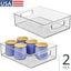 Contenedor apilable plástico despensa set 2 transparente