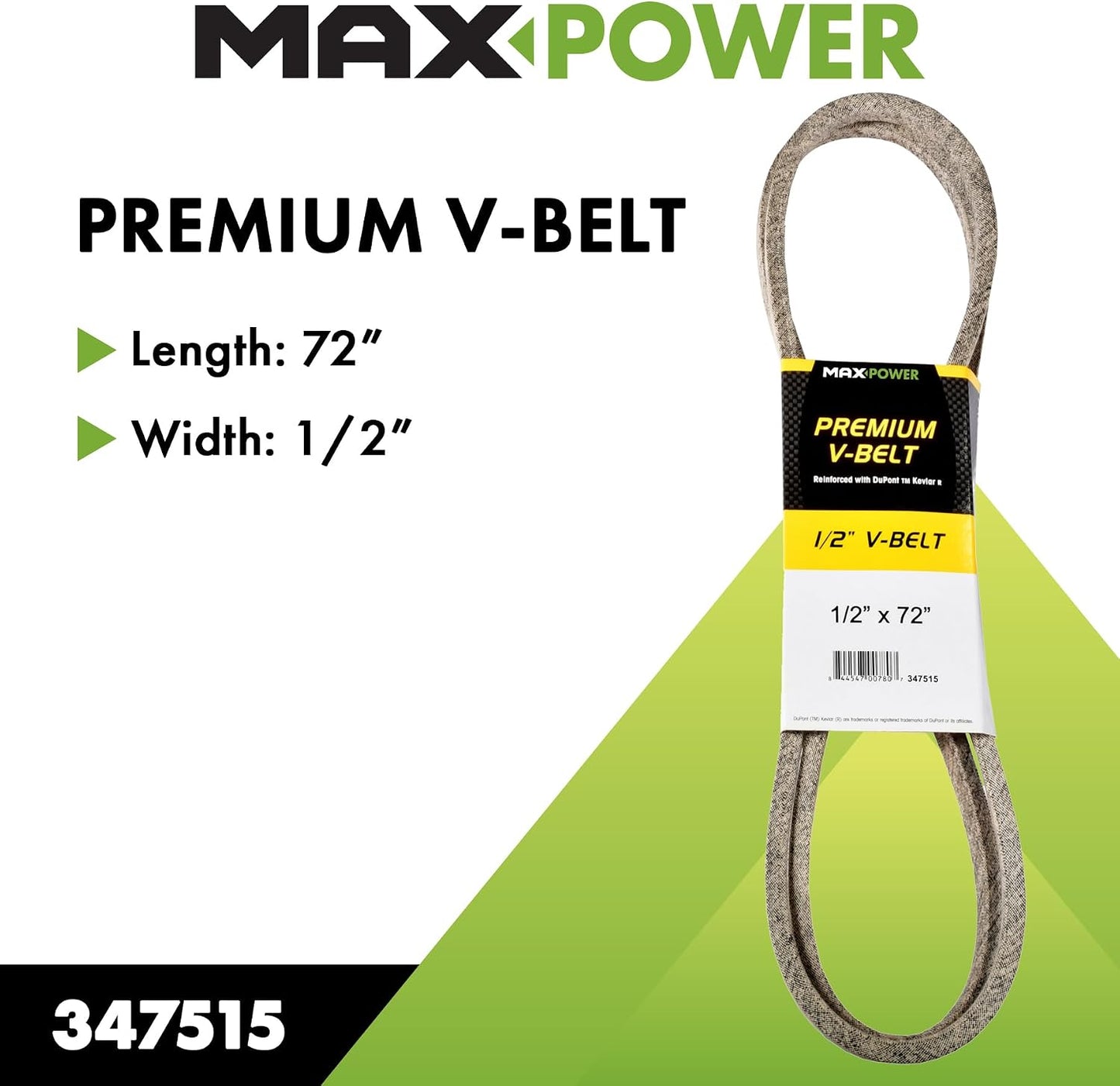 Cinturón reforzado fibra kevlar 1/2x72