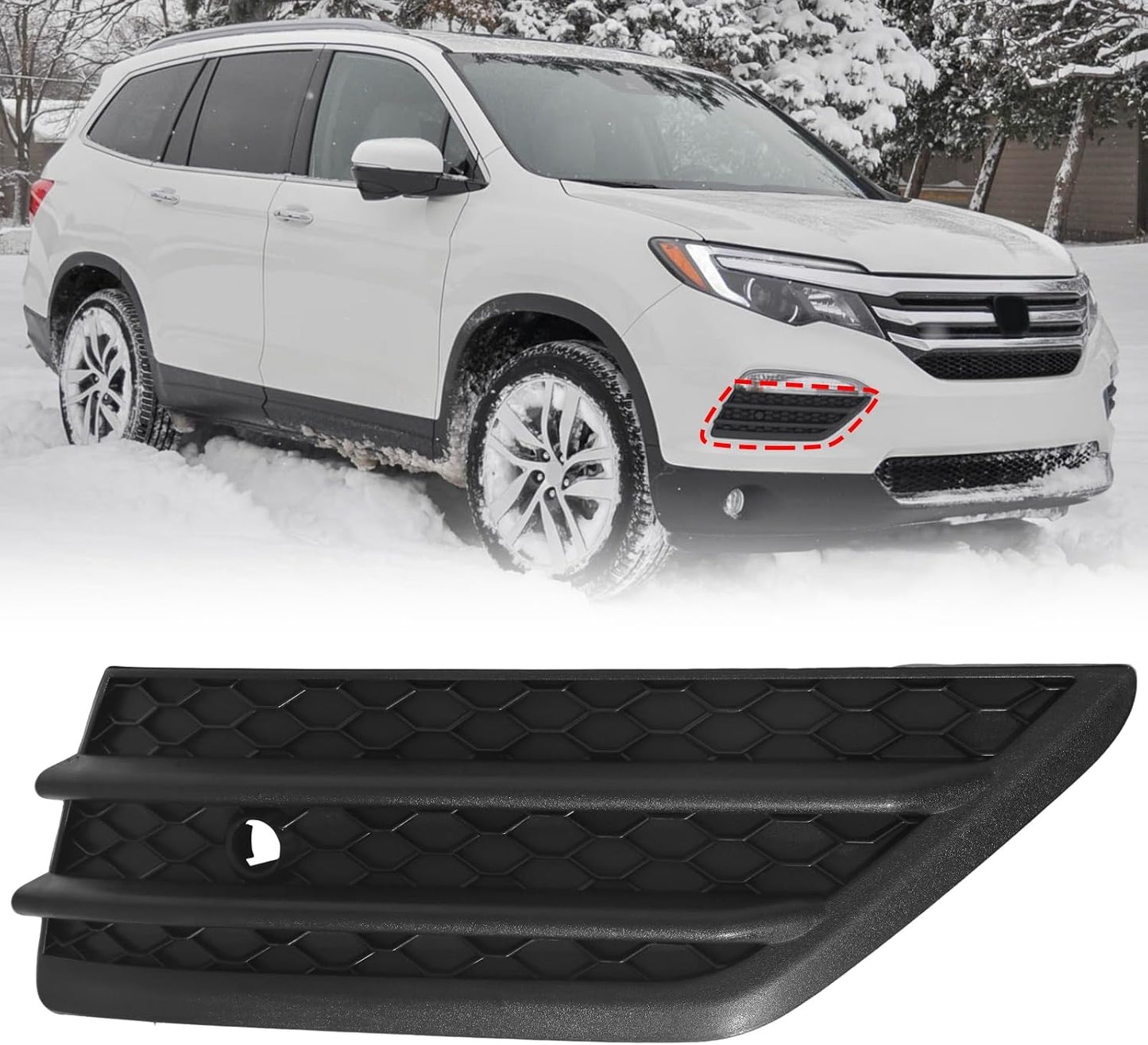 Cubierta parachoque delantero con luz antiniebla Honda Pilot