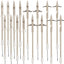 16 Uds Dardos Pesca Slingshot Acero Plateado Adultos