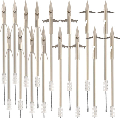 16 Uds Dardos Pesca Slingshot Acero Plateado Adultos