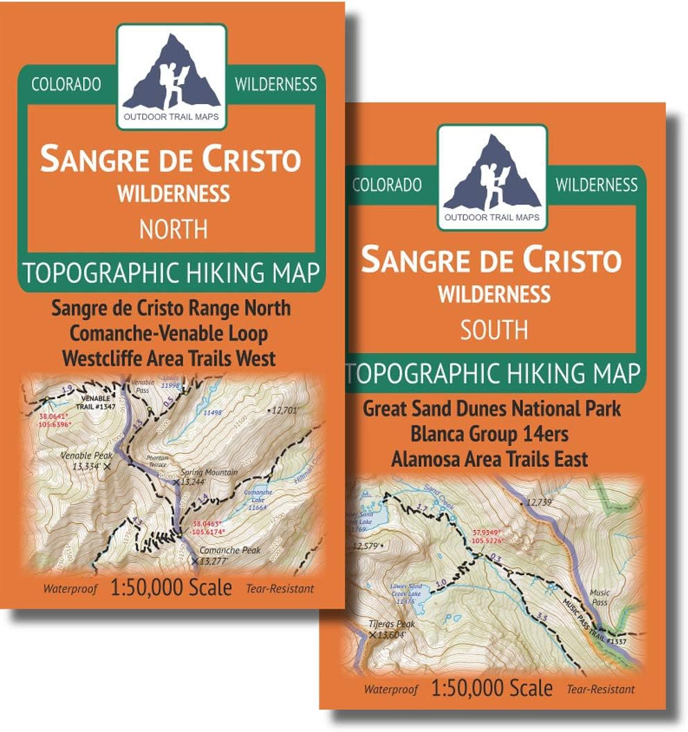 Mapa Norte y Mapa Sur Sangre de Cristo