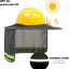 Parasol casco visor alta visibilidad protector cuello y cara