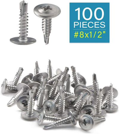 Tornillos braguero autoperforantes #8x1/2 acero inox