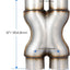 Tubo escape universal 3" acero inox 12"