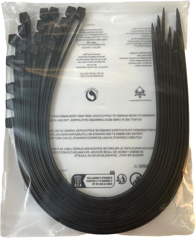 Bridas extralargas 26pulg resistentes al UV 20 pzas negro