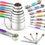 Set 21 Pzas Tazas y Cucharas Medidoras Magnéticas Apilables