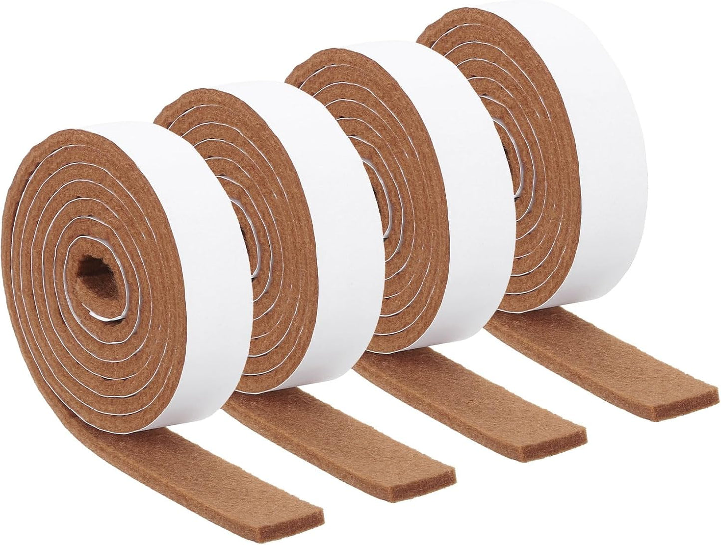 Tiras fieltro adhesivo 4 rollos 1x60pulg antiarañazos madera