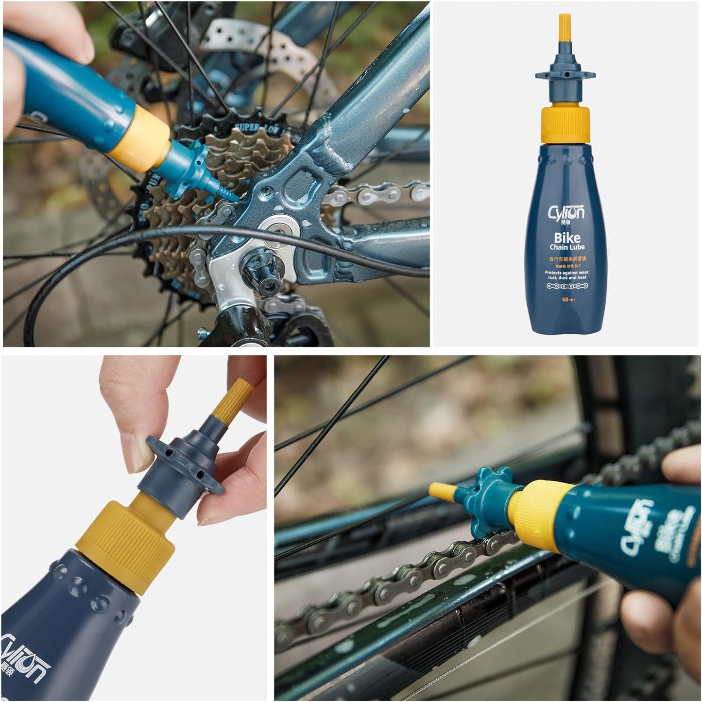 Kit limpieza bicicleta con cepillo y lubricante cadena