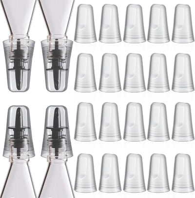 24 Pzas Tapas Botellas Licor Dispensador Universal Goma Translúcida