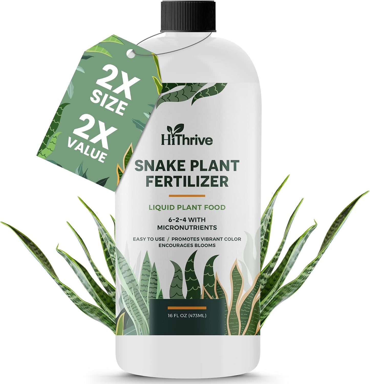 Fertilizante Planta Serpiente 16oz 96gal Hojas Fuertes