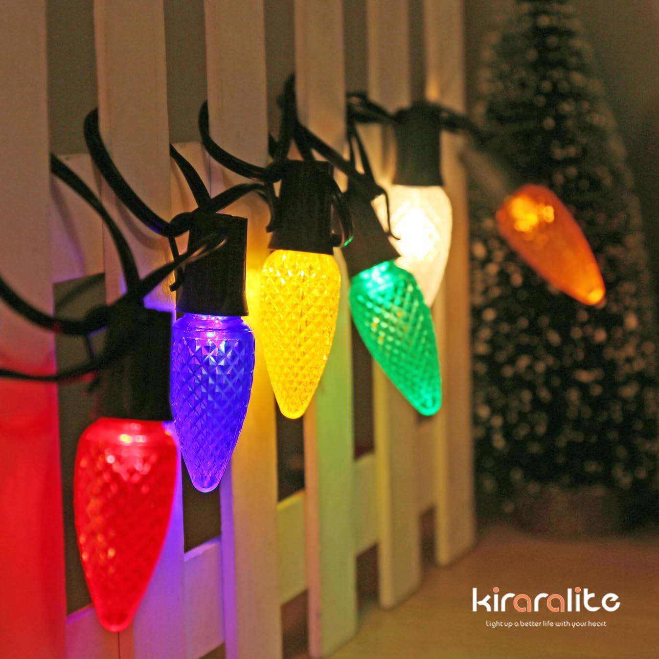 25 Pzas Bombillas LED C9 E17 Multicolor para Navidad
