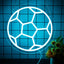 Letrero neón fútbol 16" regulable USB decoración deportiva