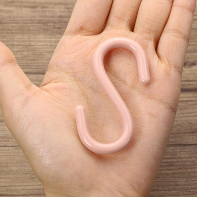 Ganchos en S plástico 2.5" multifuncionales 10uds rosa