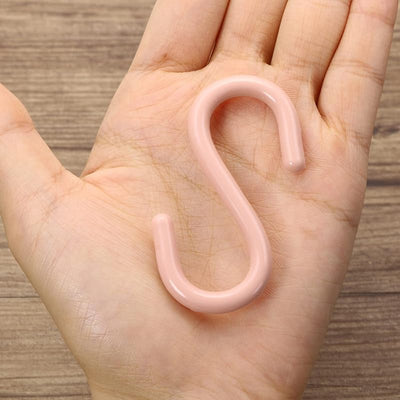 Ganchos en S plástico 2.5" multifuncionales 10uds rosa