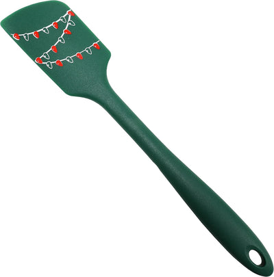 Espátula silicona navideña 11pulg color verde