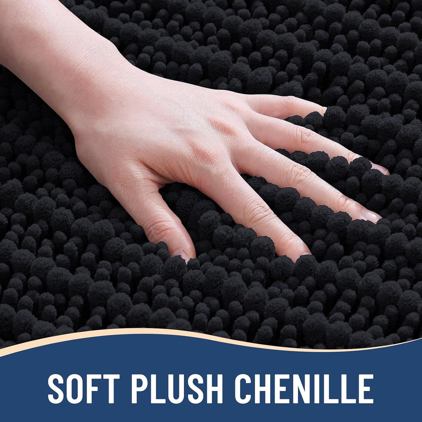 3 Alfombras Baño Chenilla Antiderrap Absorbentes