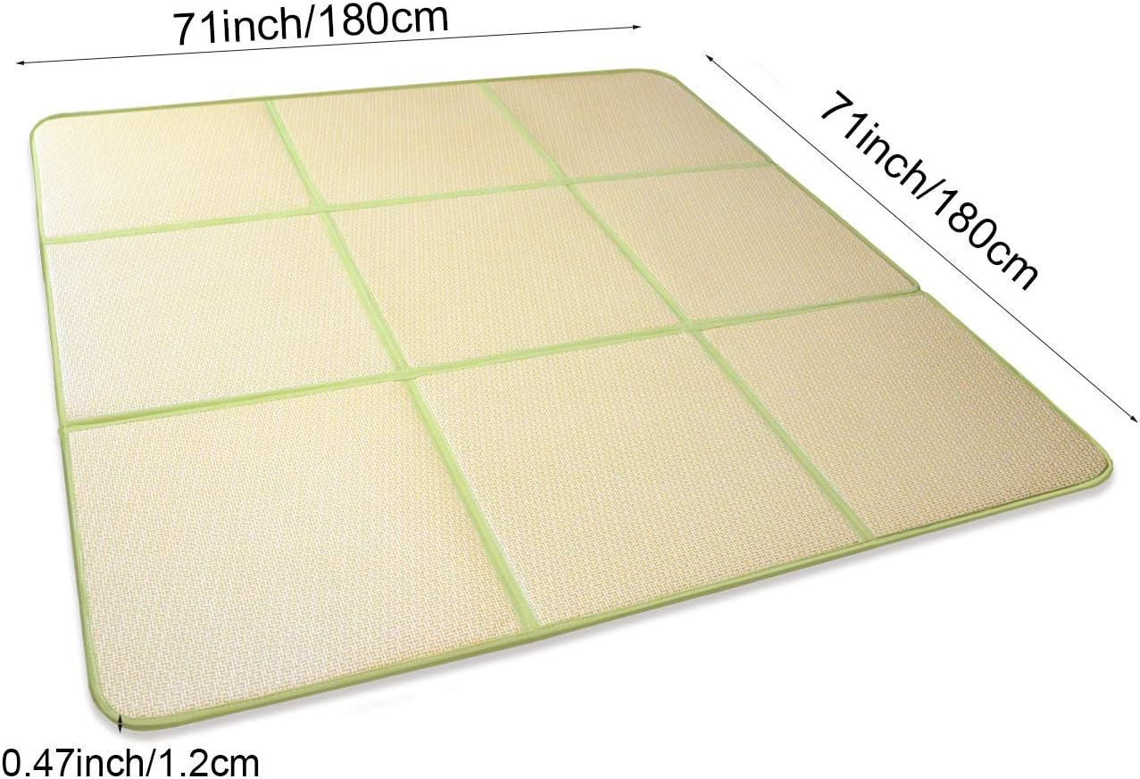 Tapete tatami ratán 71x71pulg espuma viscoelástica
