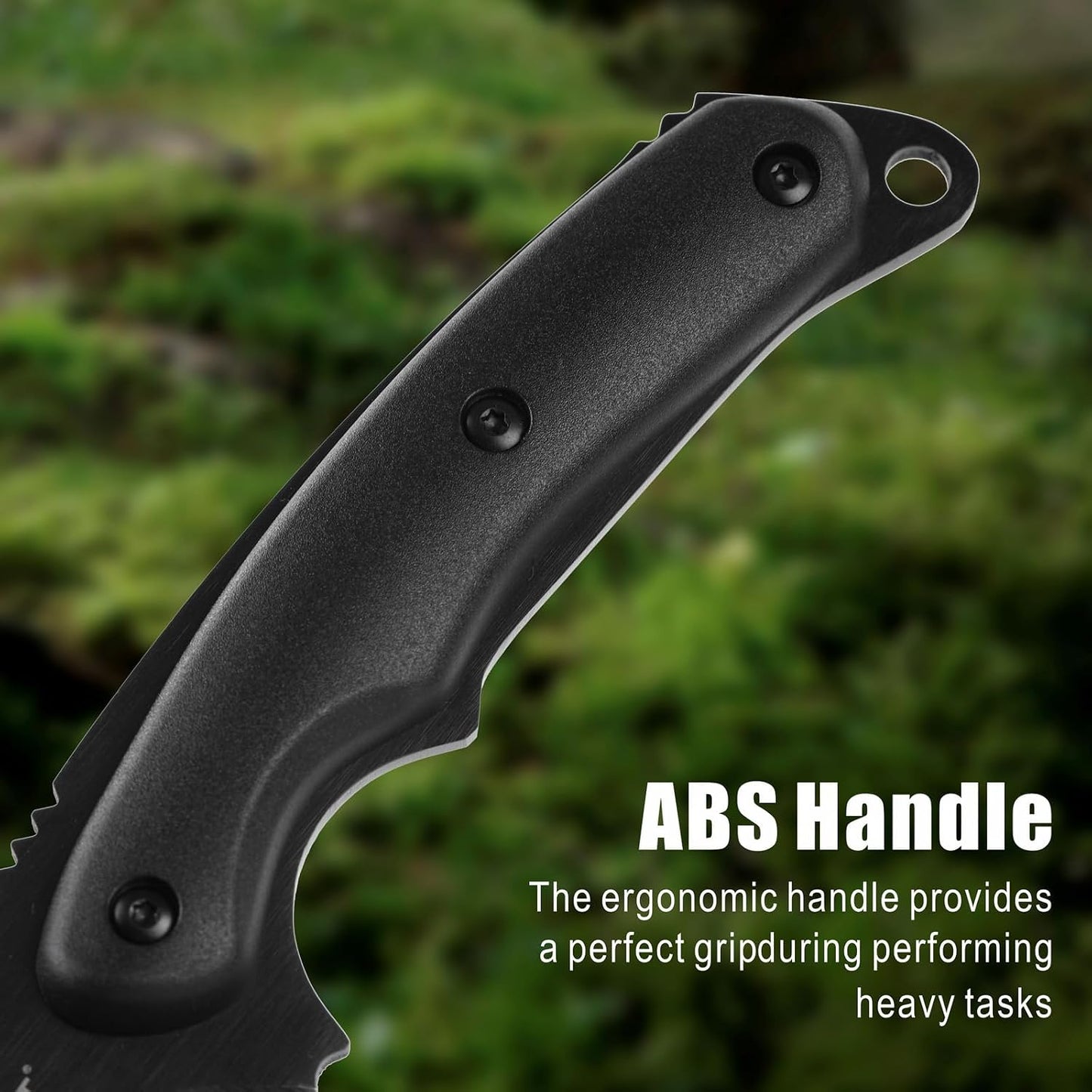 Cuchillo fijo acero 440 8" funda gancho ABS ergonómico