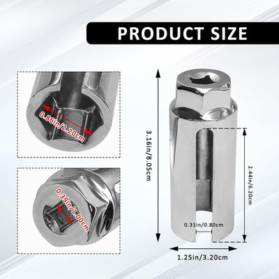 Set 3 tomas sensor O2 automotriz 7/8x3/8 y 1/2"