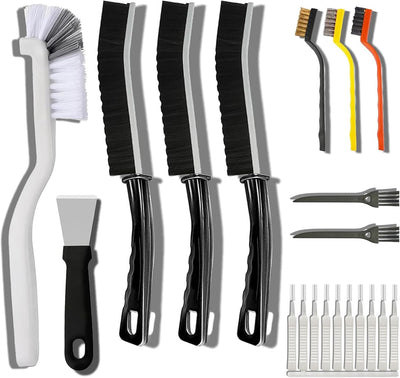 Set 20 Cepillos Limpieza Hendiduras Ducha Coche Cocina