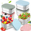 6 Recipientes Acero Inox 8oz con Tapas Silicona para Niños