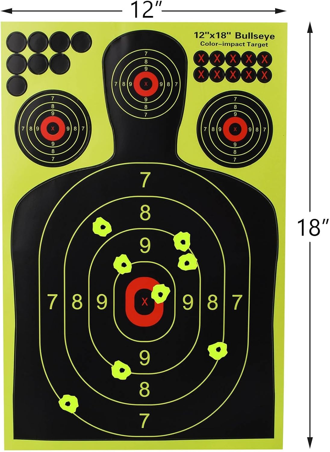 Objetivo silueta 12x18" para aire comprimido rifles
