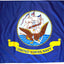 Bandera azul marino 3x5 poliéster doble costura ojales latón