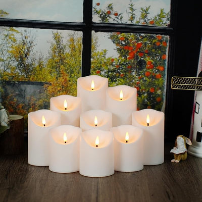 Velas LED sin llama con control remoto 2/4/6/8h set 9