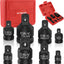 Set adaptadores impacto 1/4 3/8 1/2 3/4"