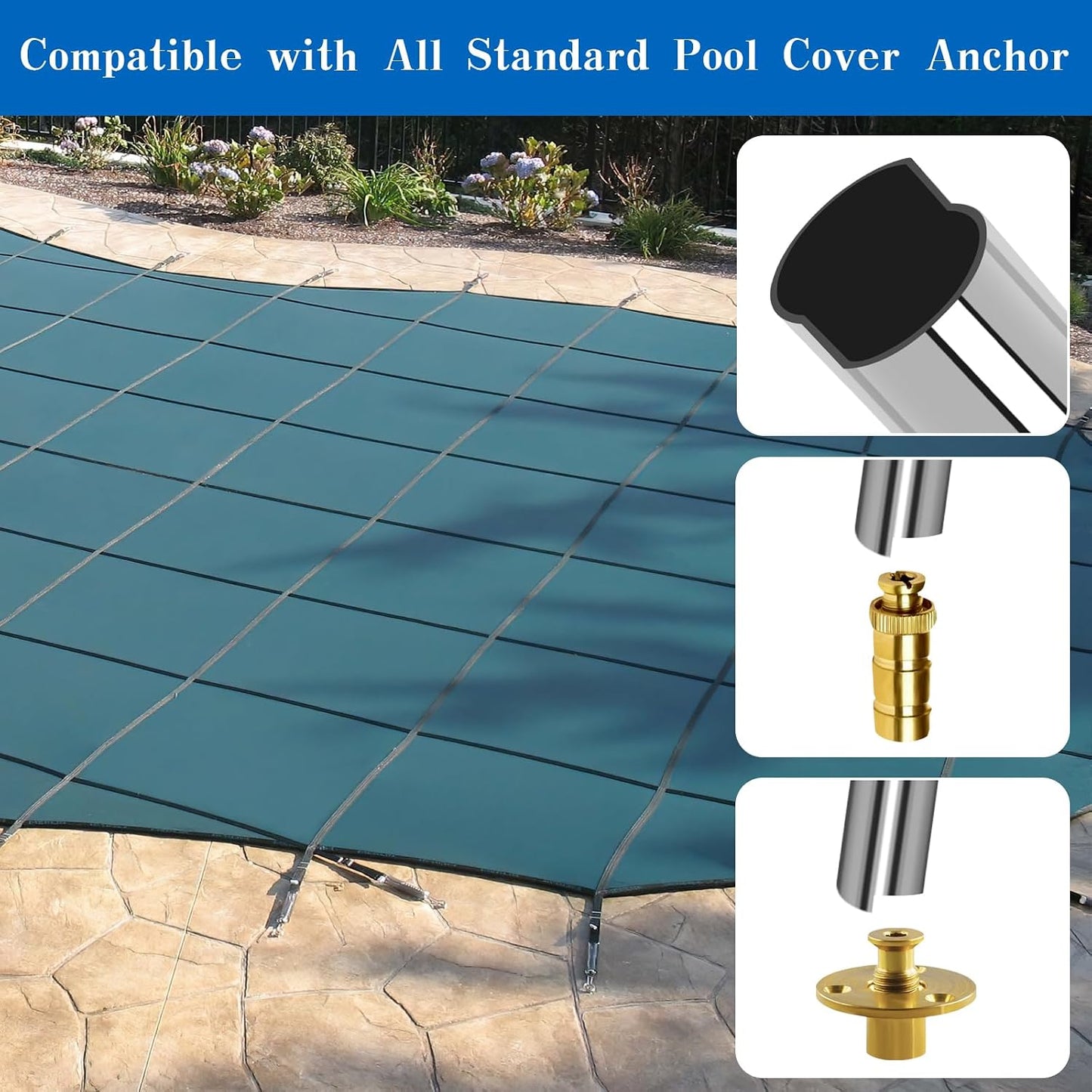 Herramienta cubierta piscina 31-1/2" extra larga