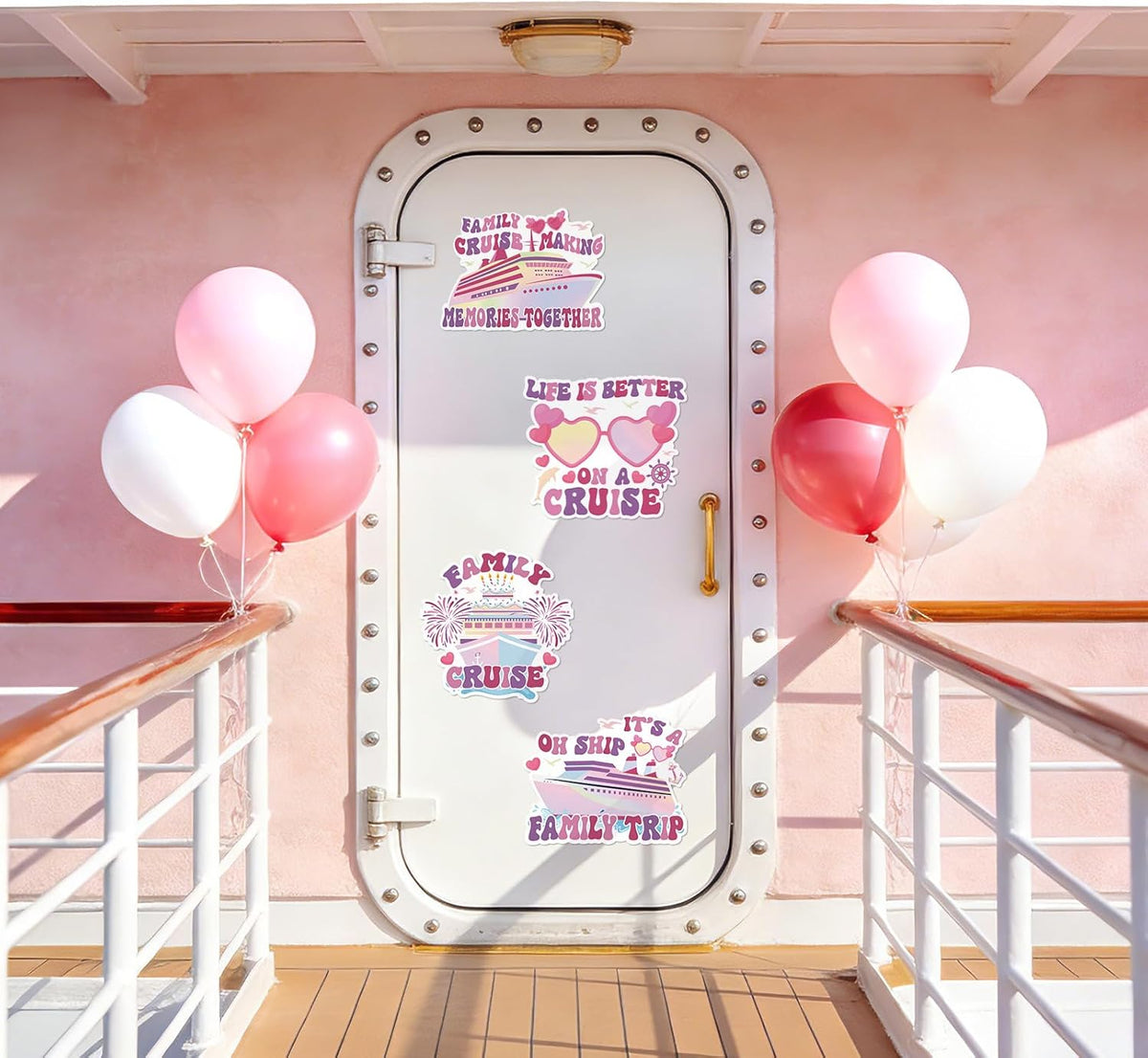 4 imanes magnéticos puerta rosa para crucero coche refrigerador