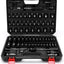 Set enchufes 3/8 109 pzas SAE y métrico con llave trinquete
