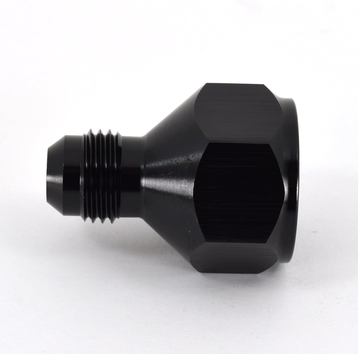 Reductor aluminio negro 8an hembra a 6an macho combustible