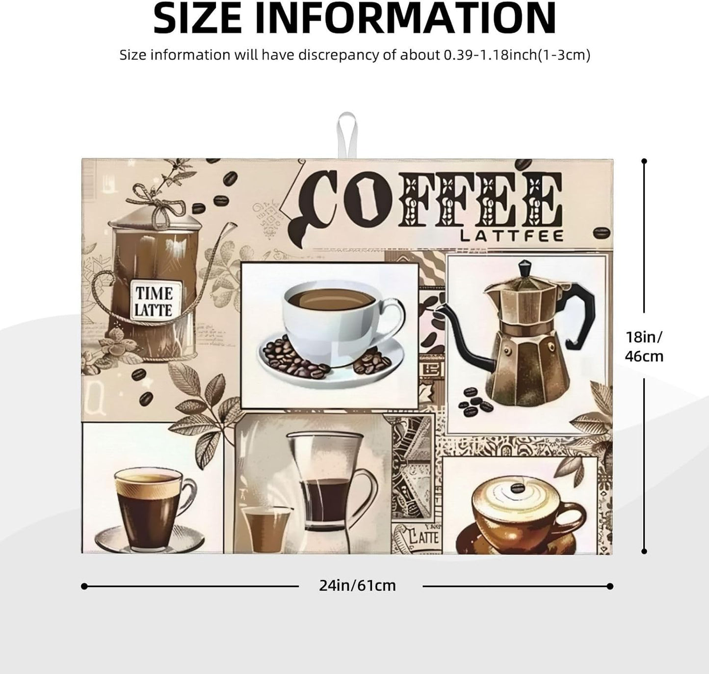 Tapete secado platos microfibra 18x24pulg reutiliz.