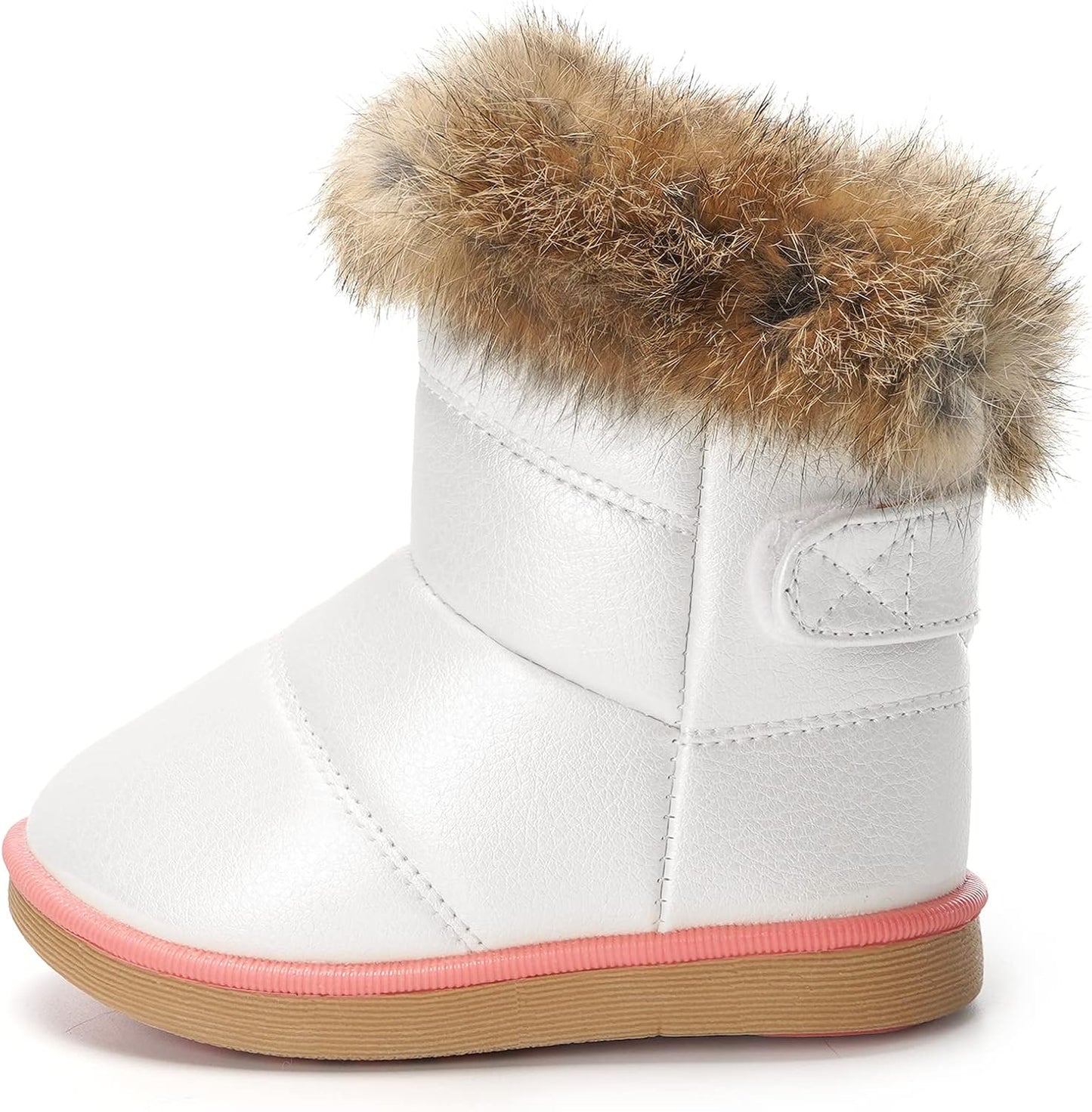 Botas invierno niña impermeable cuero PU antiderrap